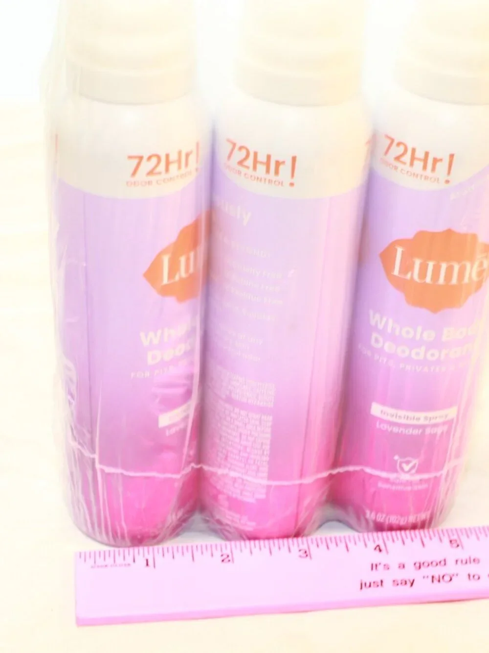 Lume 3-Pack 3.6oz Lavender Sage Whole Body Invisible Spray 72 Hour Deodorant